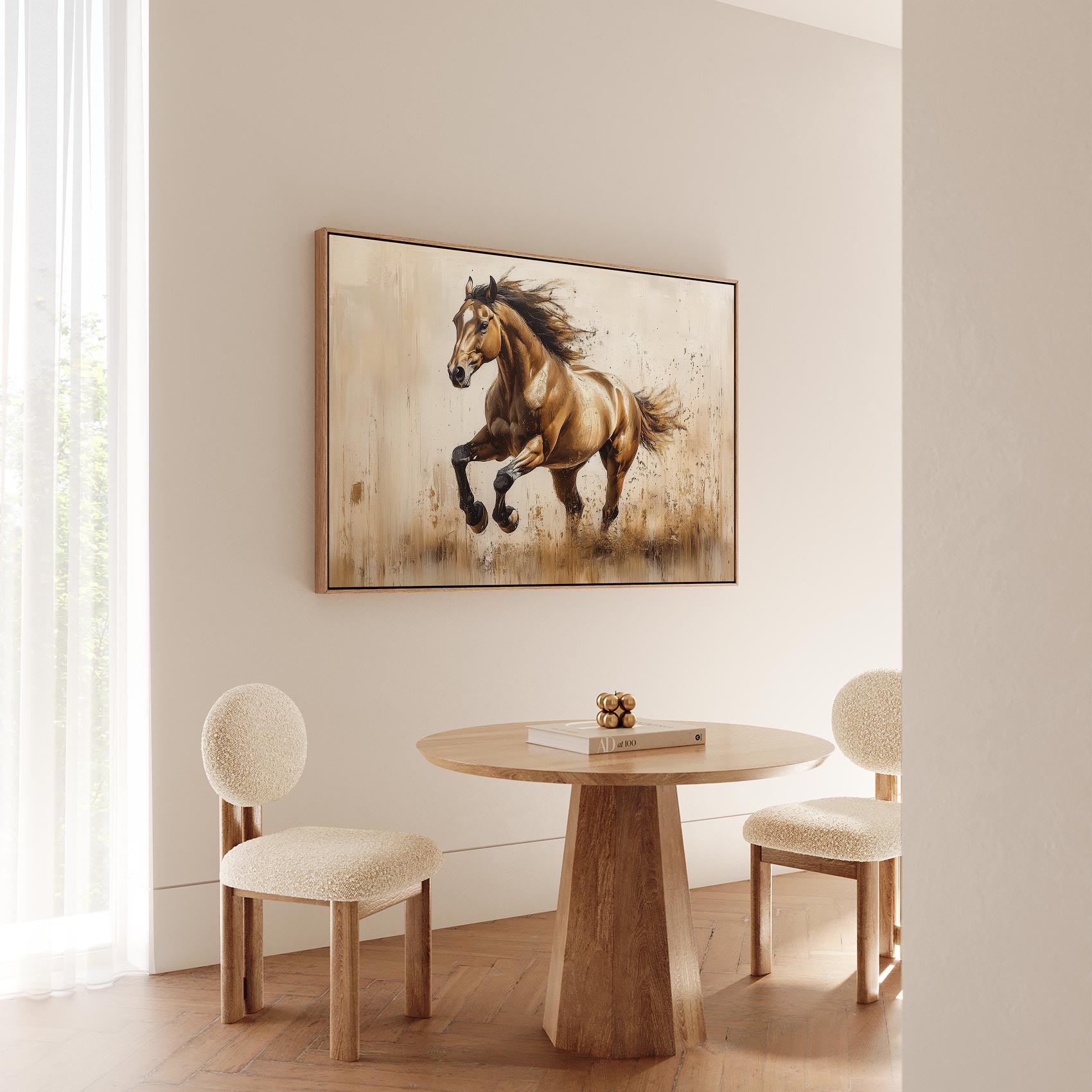 Levendige galopperende bruine paard - Afbeelding 5