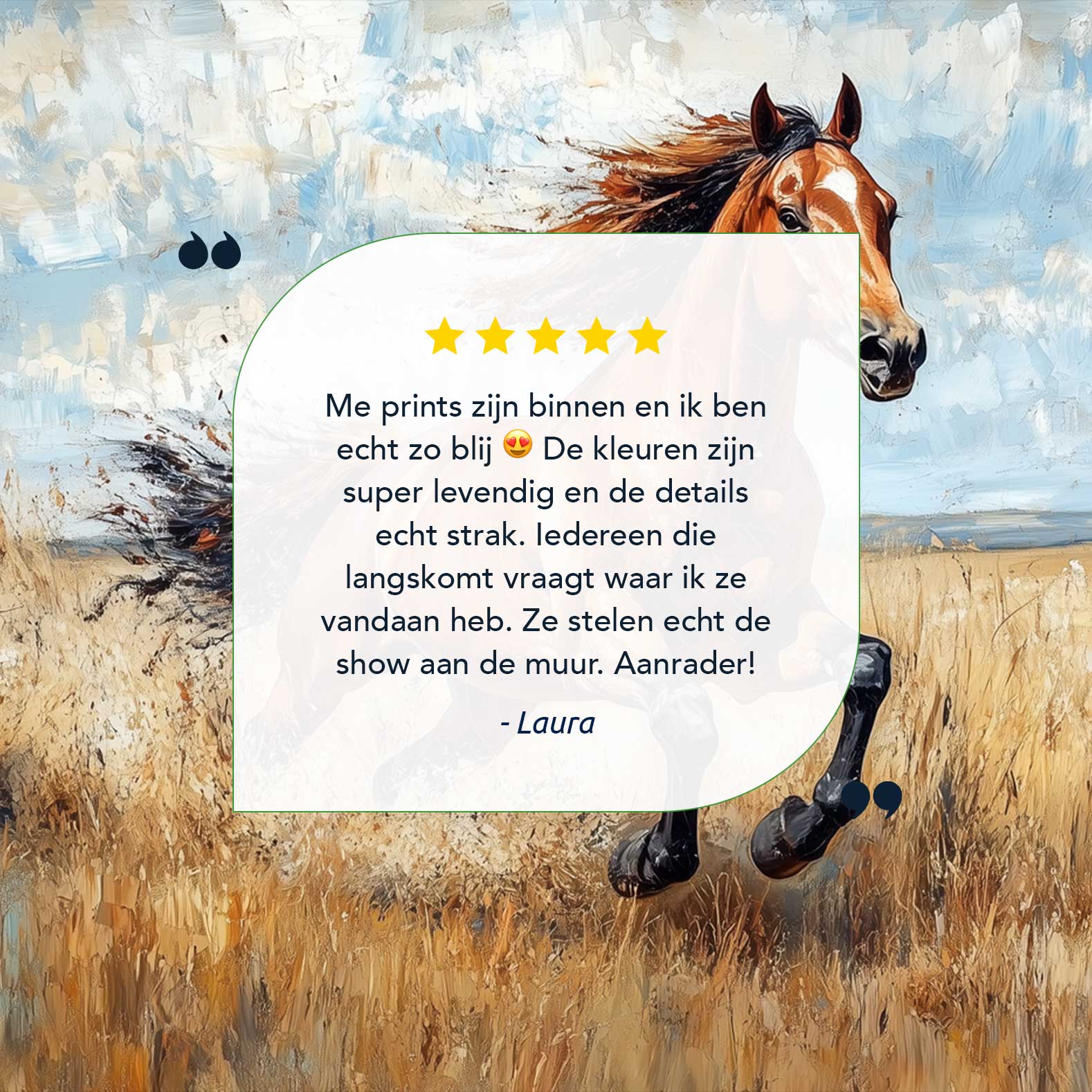 Impressionistisch galopperend paard - Afbeelding 9