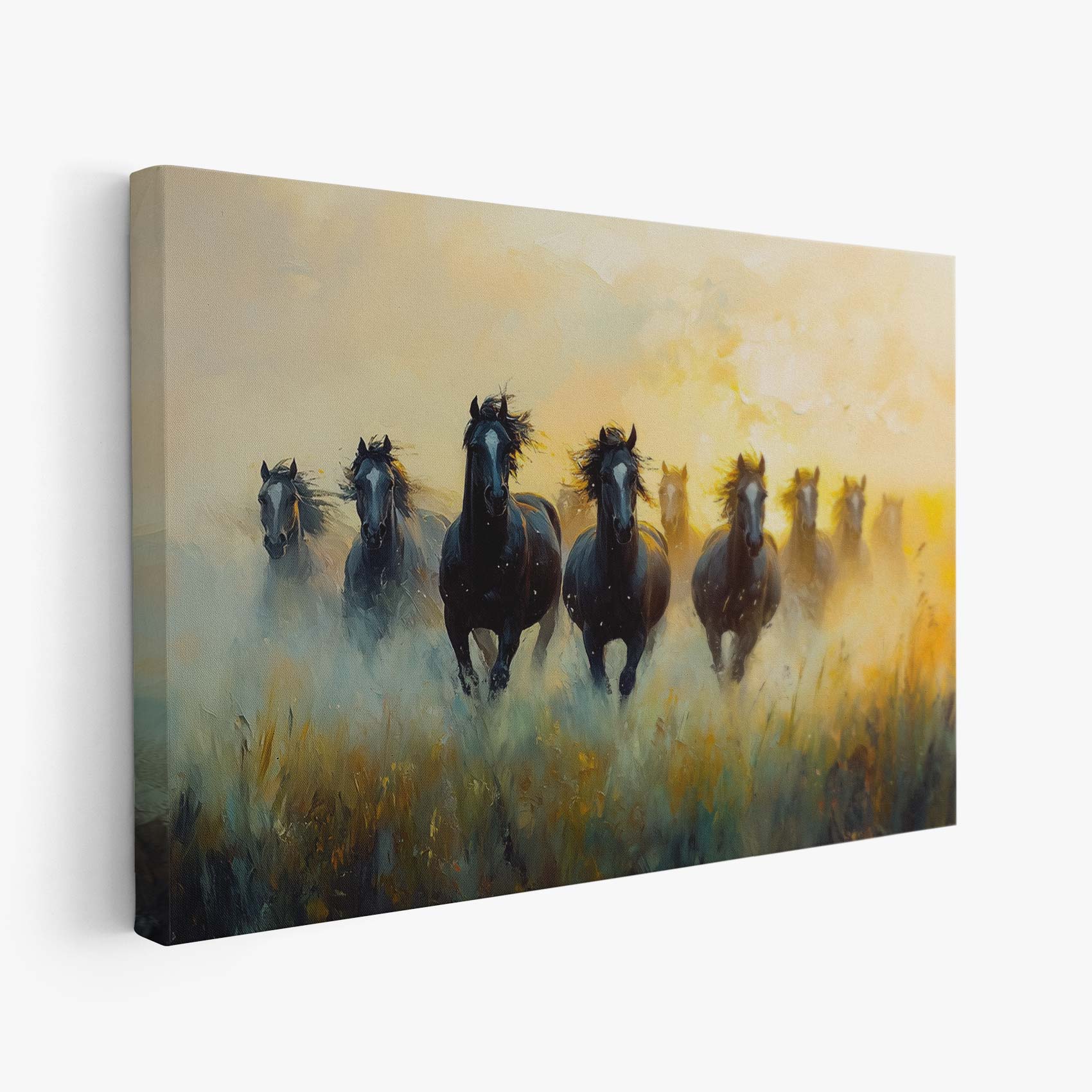 Vurige paarden in galop