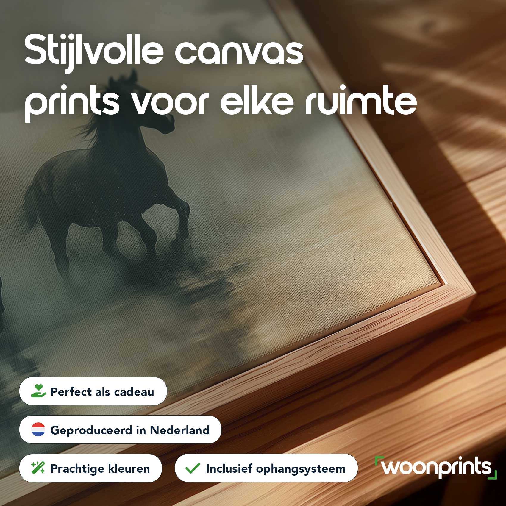 Machtige paarden in mist - Afbeelding 4