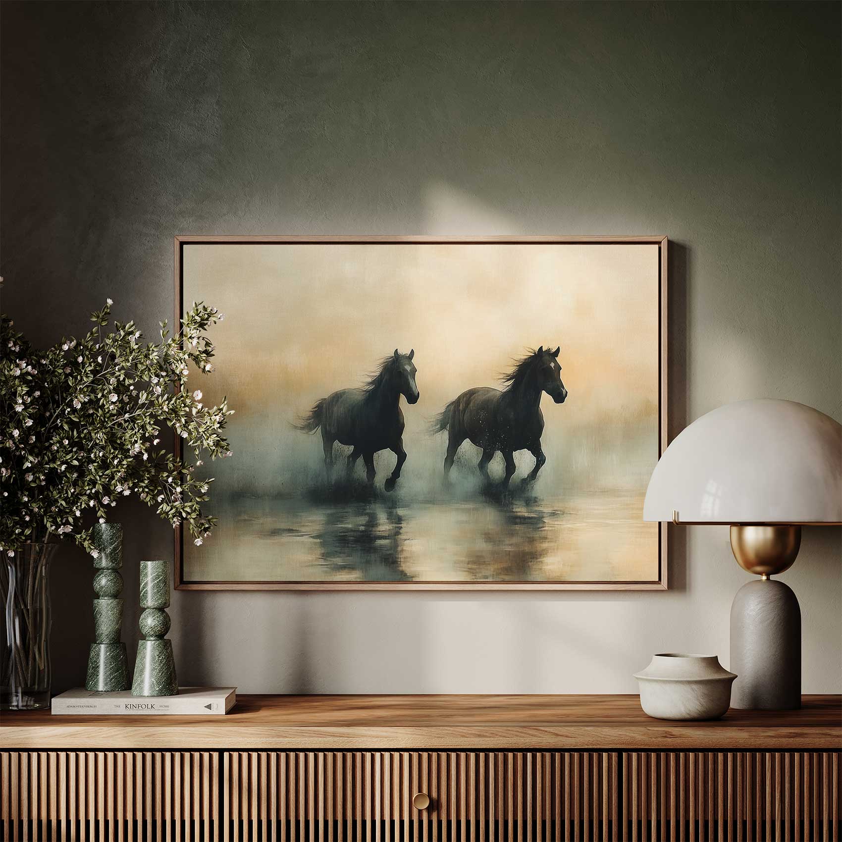Machtige paarden in mist - Afbeelding 7