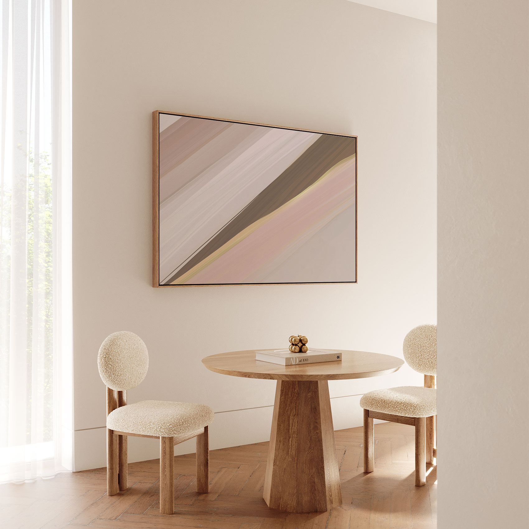 Abstracte diagonale lijnen kunst - Afbeelding 5