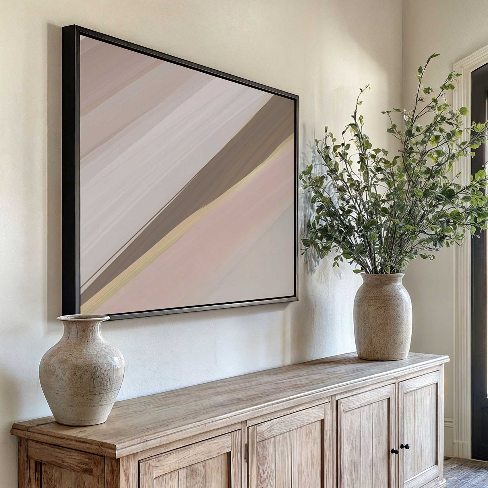 Abstracte diagonale lijnen kunst - Afbeelding 6