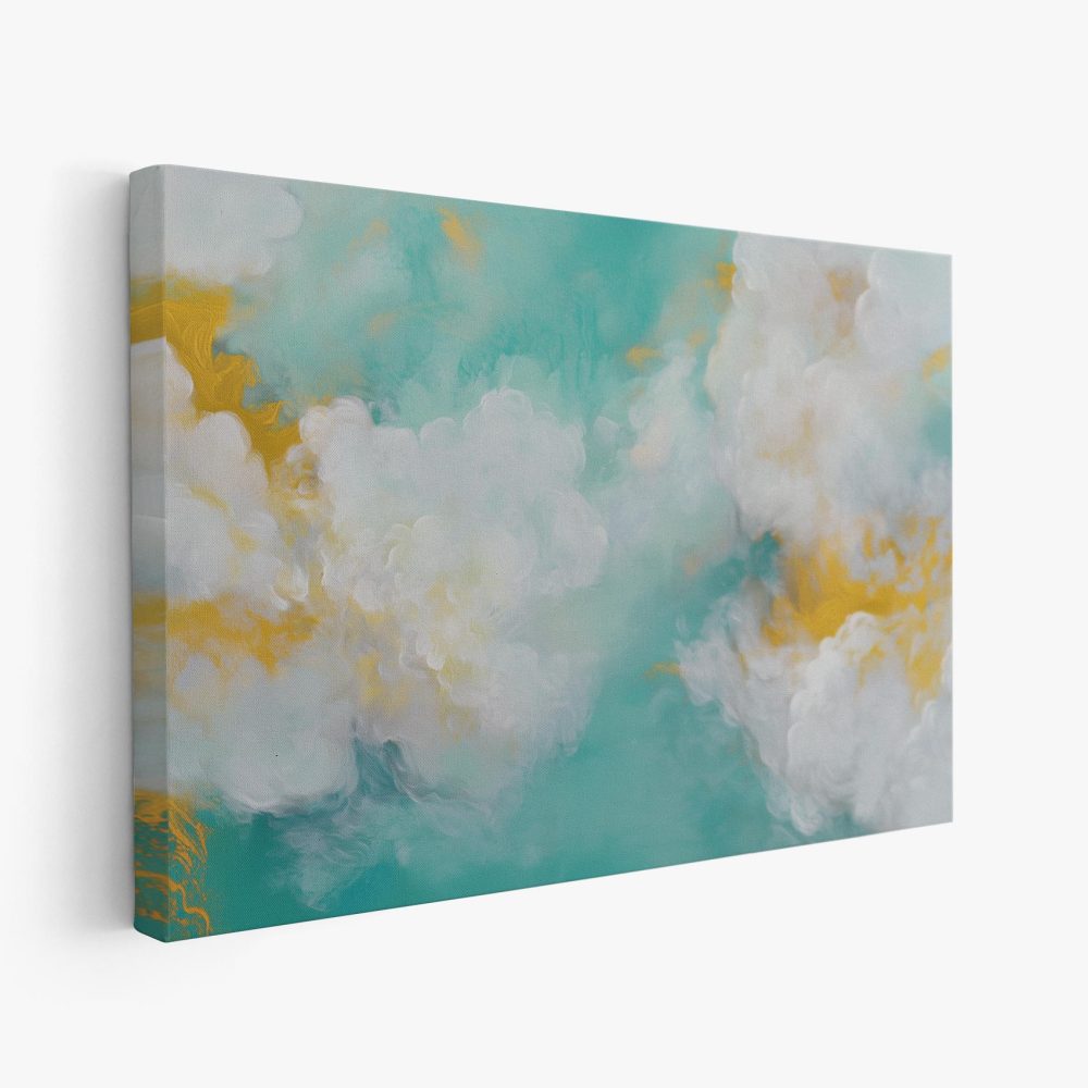 Abstracte lucht en water impressie