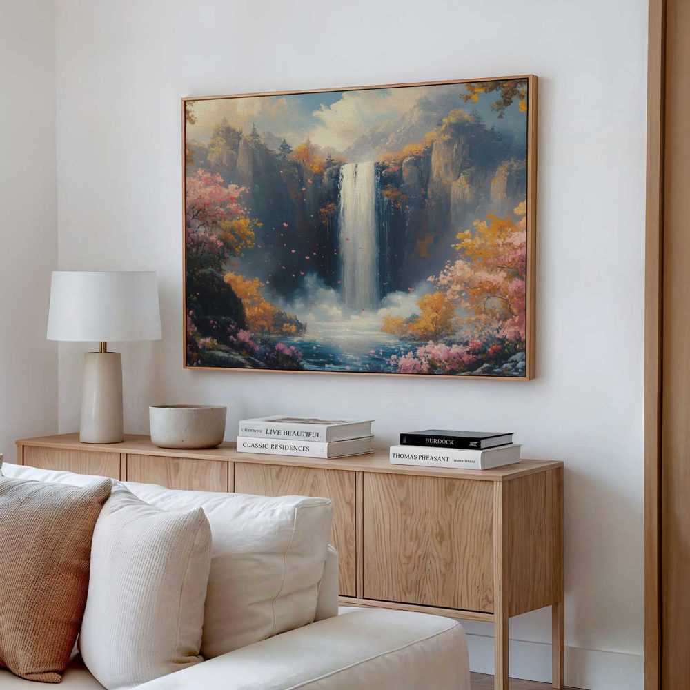 Alternative view of Betoverend waterval landschap