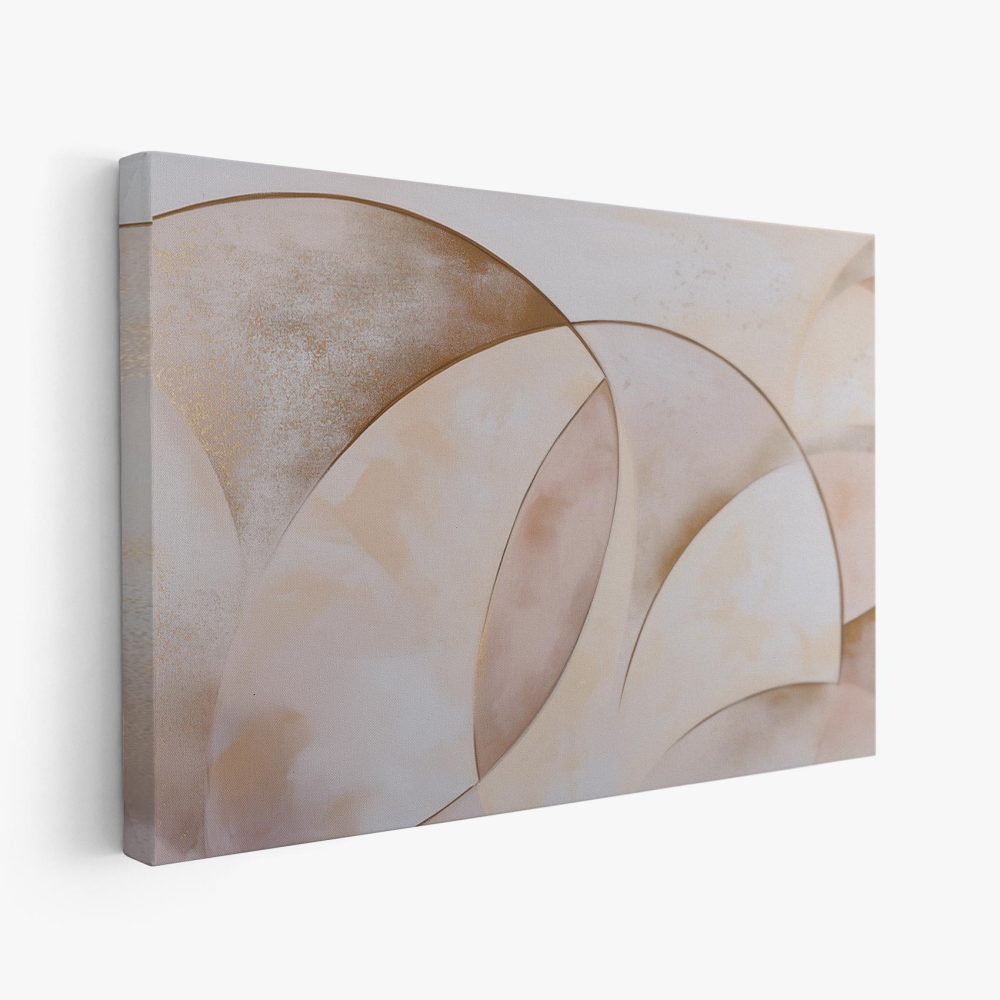 Abstracte cirkelharmonie in goud