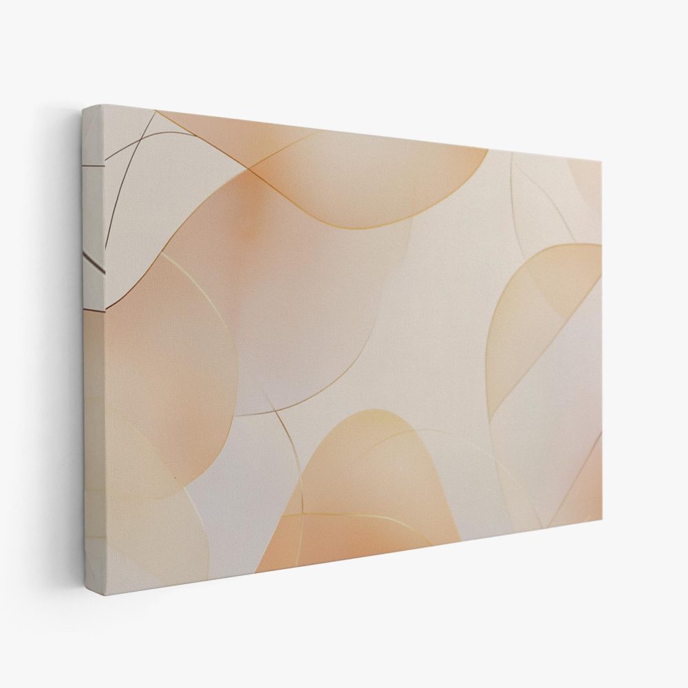 Abstracte oranje-witte sfeer