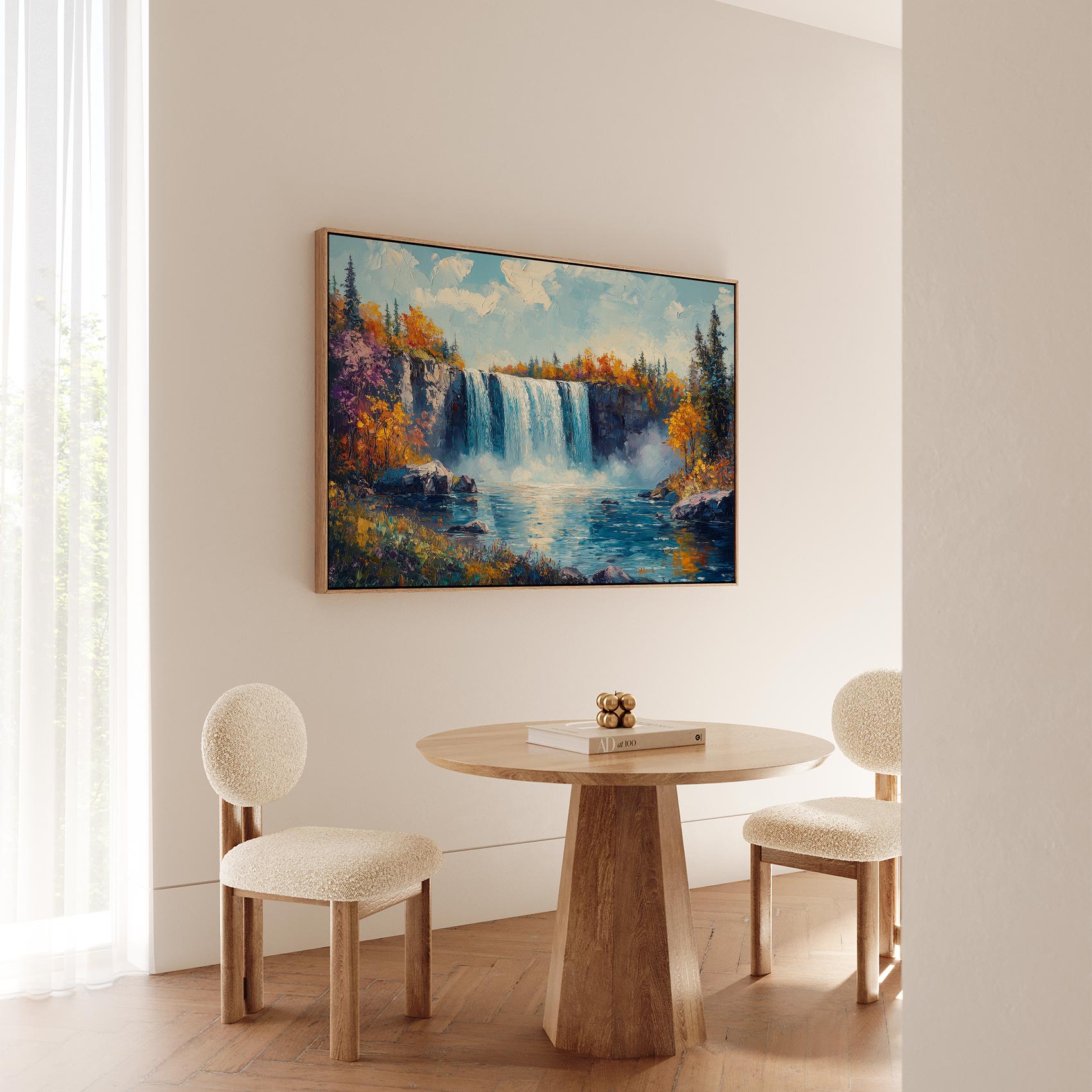 Levendig Watervalwoud Schilderij - Afbeelding 11