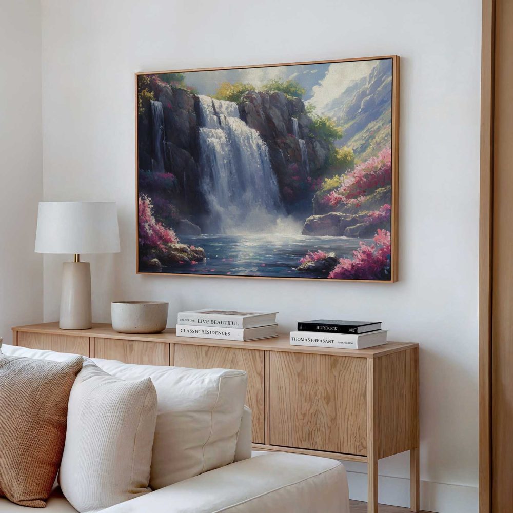 Alternative view of Betoverend waterval landschap