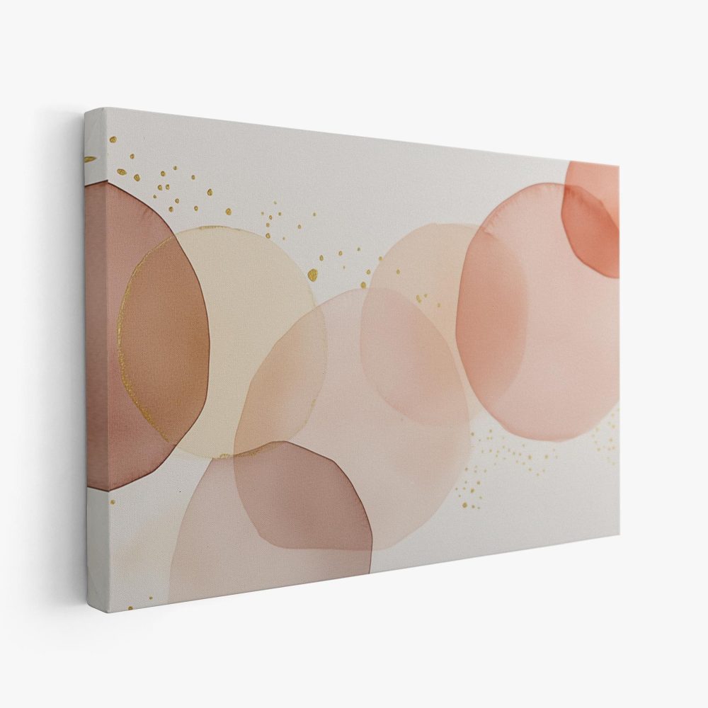 Abstracte cirkelkunst in warme tinten