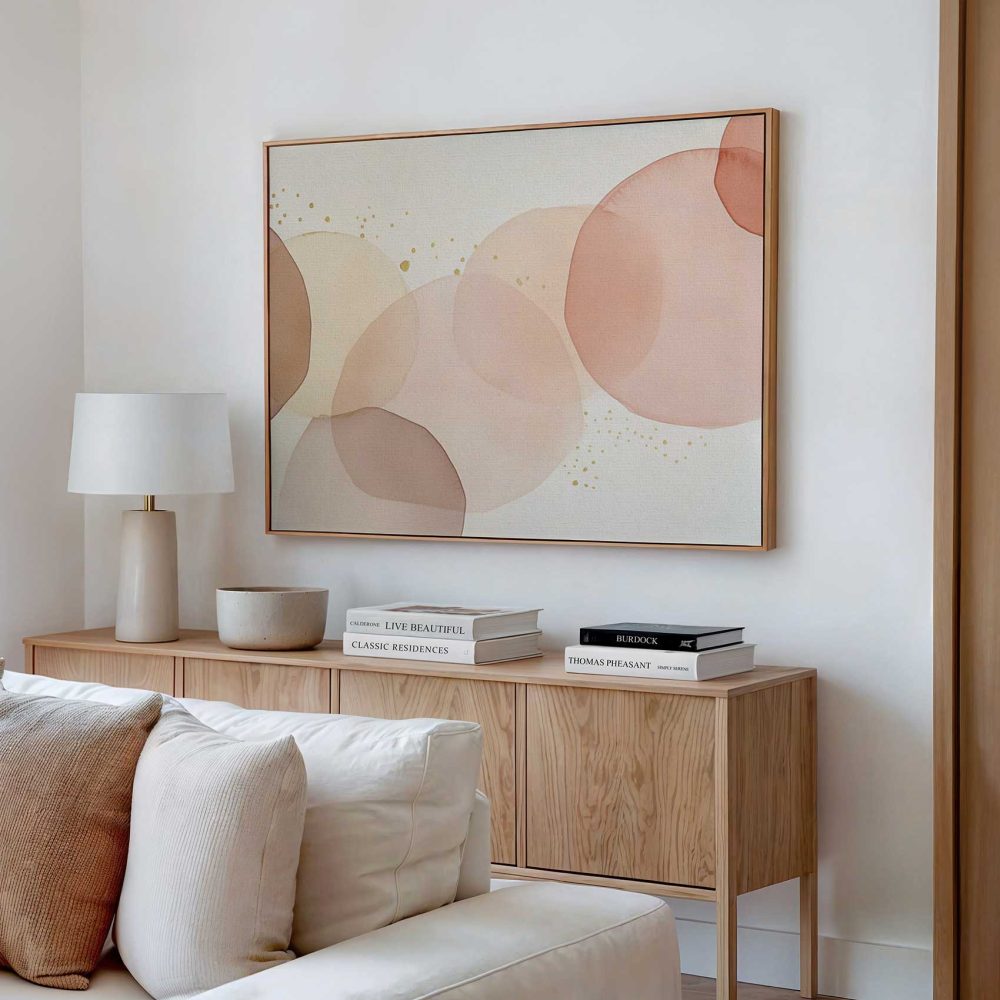 Alternative view of Abstracte cirkelkunst in warme tinten