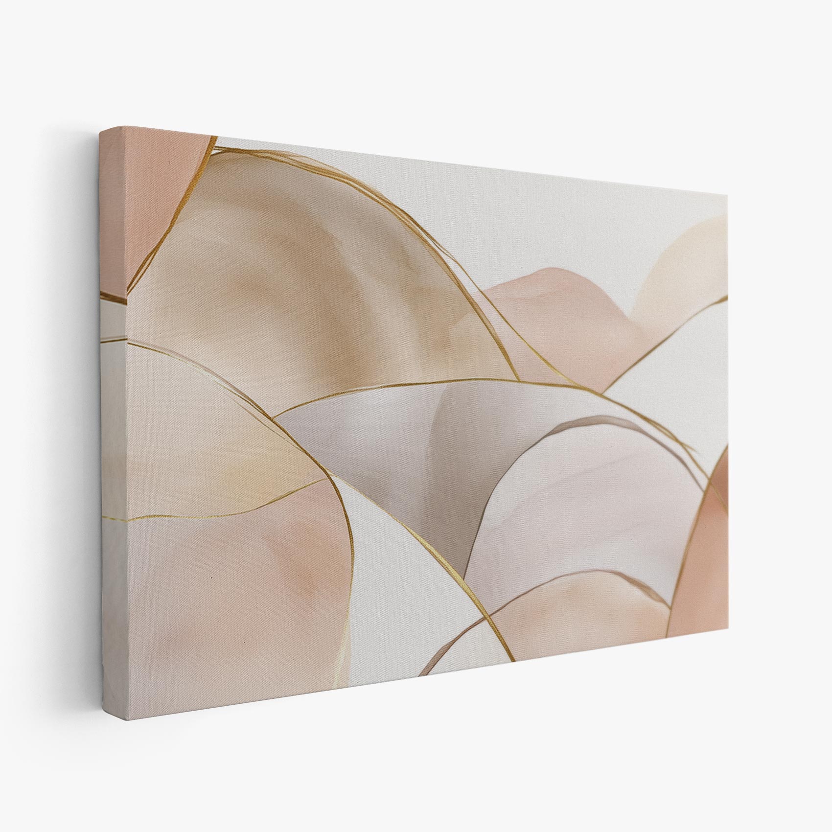 Abstracte roze-gouden harmonie