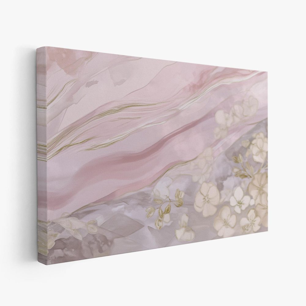 Abstracte Pastel Bloemen Kunst