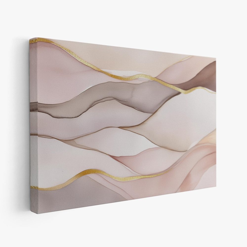 Abstracte Roze-Gouden Golf