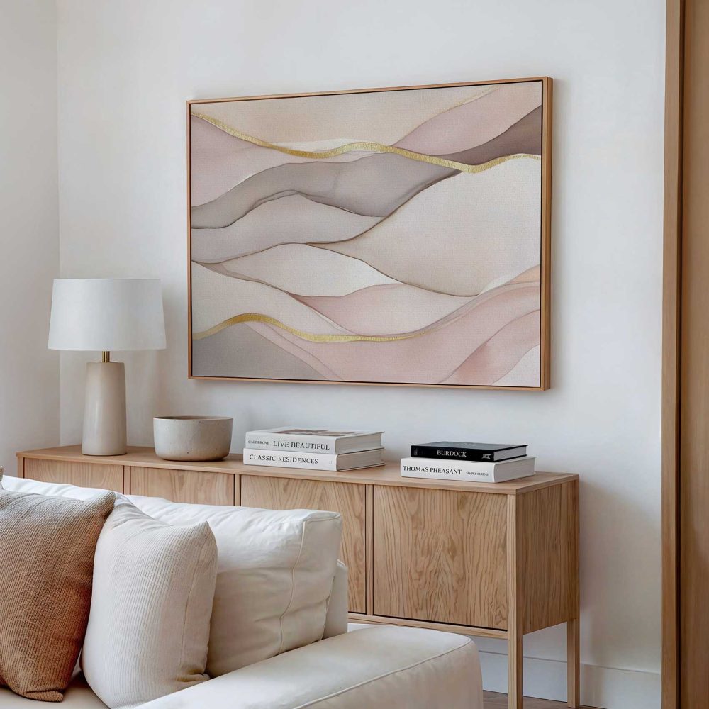 Alternative view of Abstracte Roze-Gouden Golf