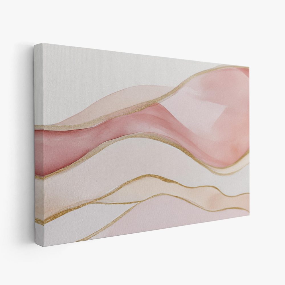 Abstract Roze Waterverf Kunst