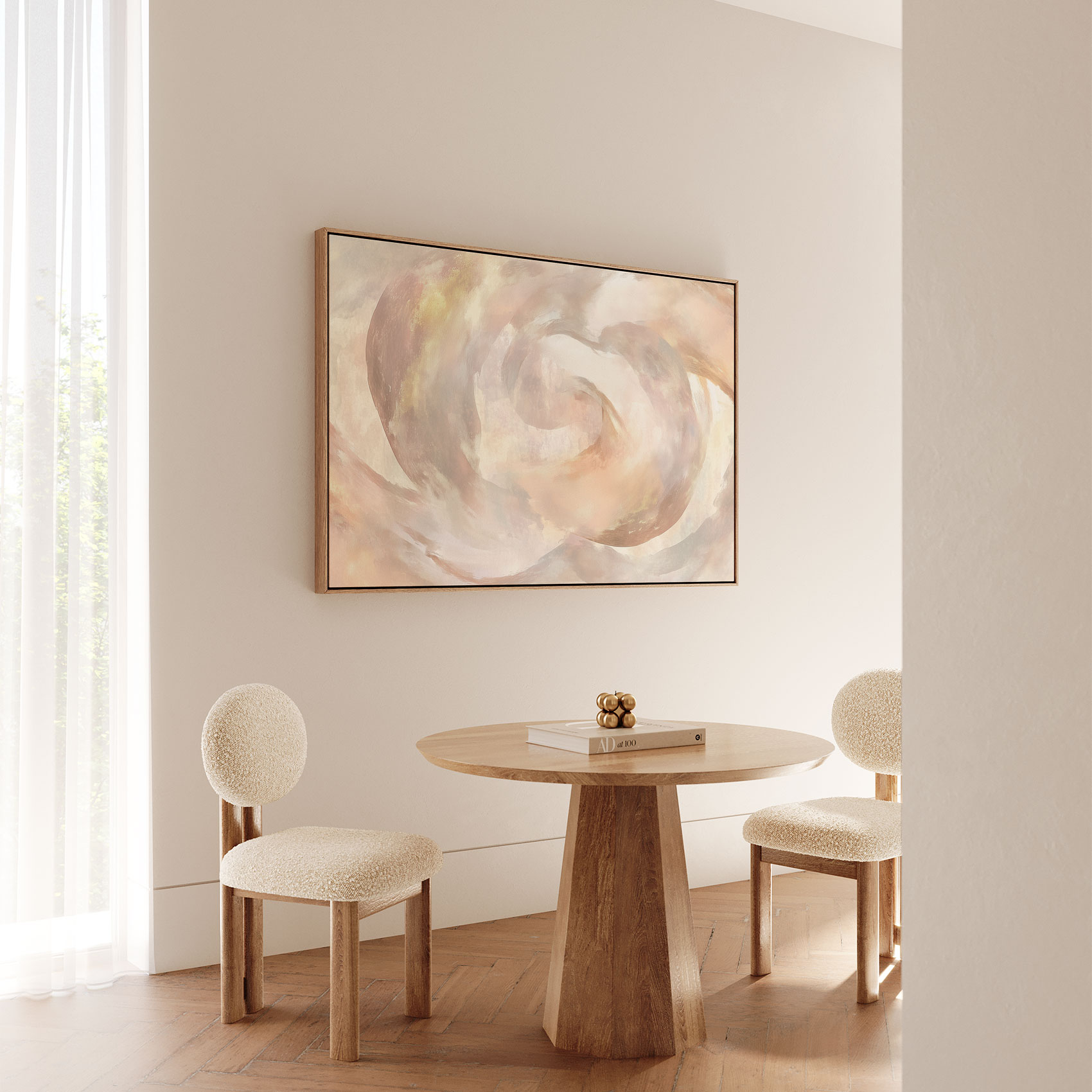 Zacht abstract pastelschilderij - Afbeelding 5
