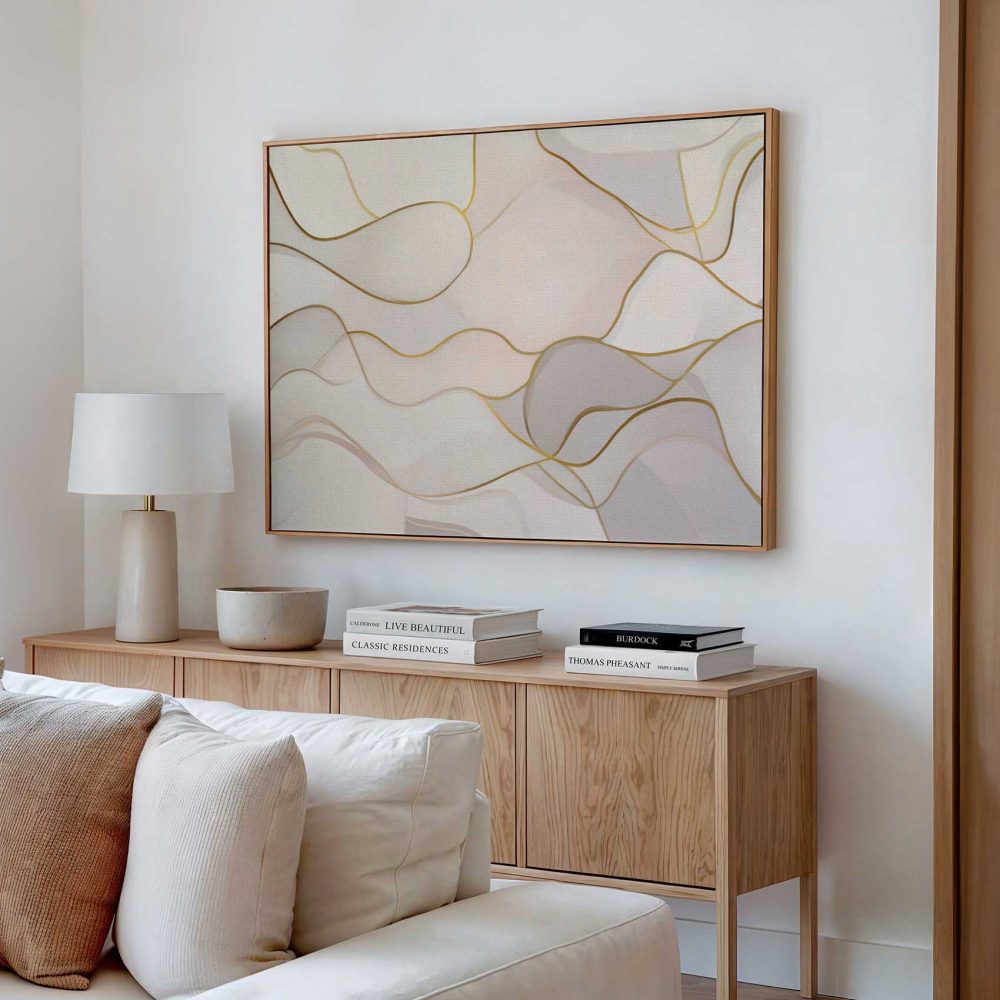 Alternative view of Abstracte goud-witte elegantie