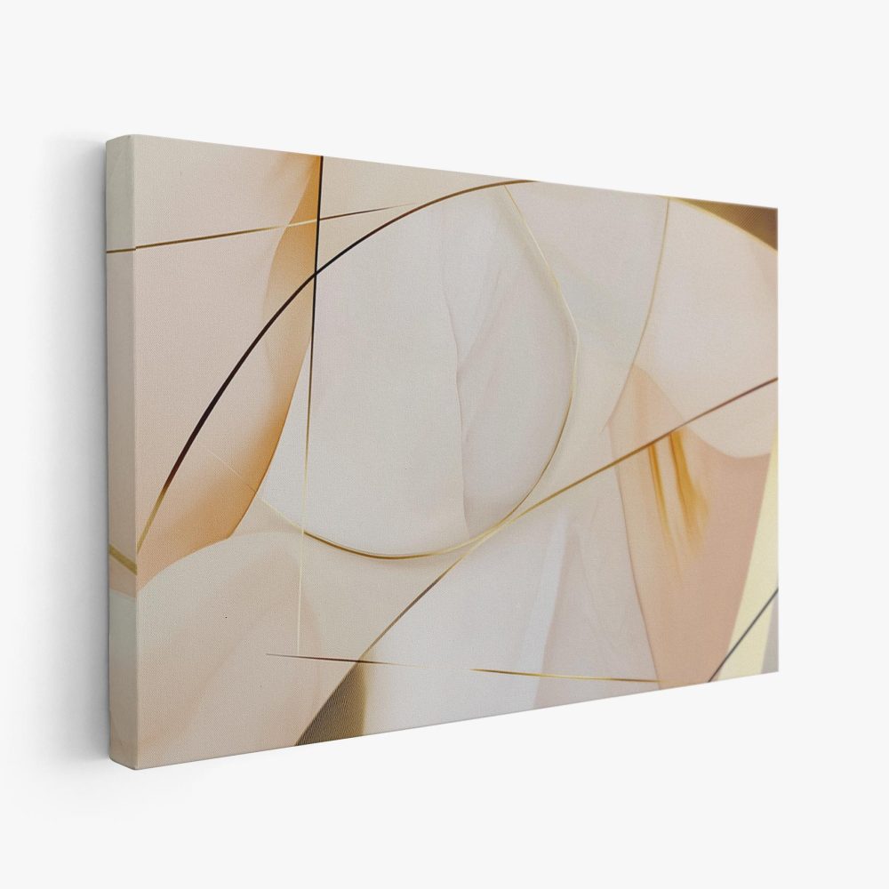 Abstracte Wit-Gouden Elegantie