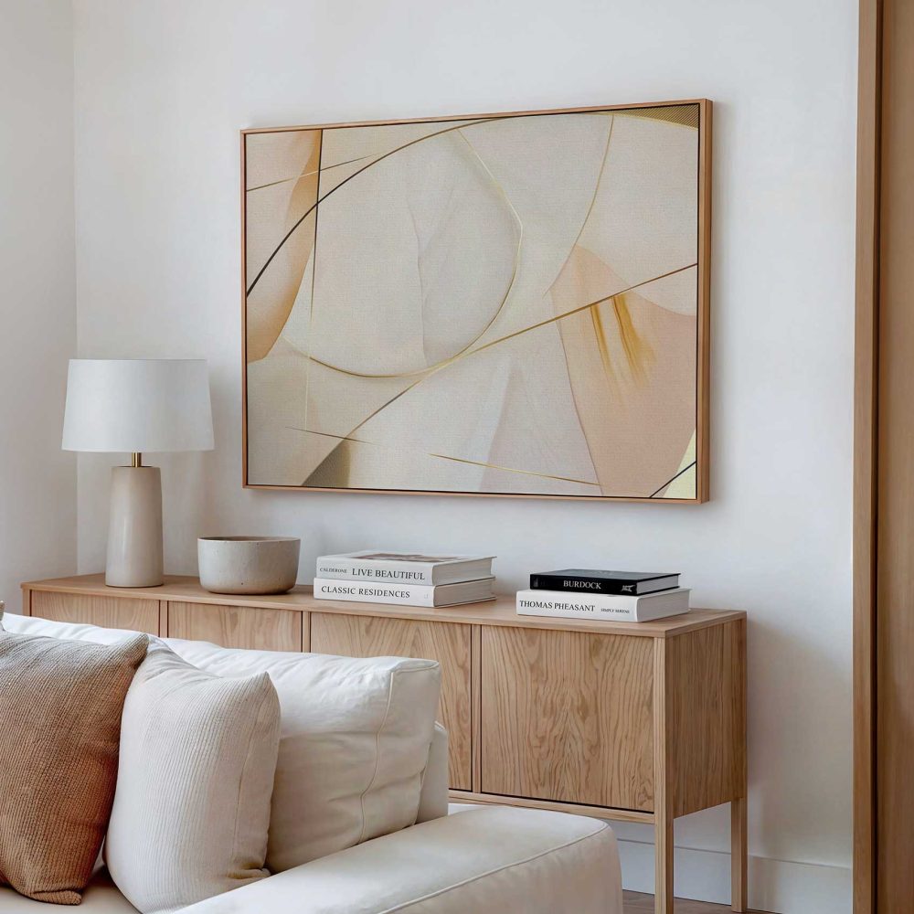 Alternative view of Abstracte Wit-Gouden Elegantie