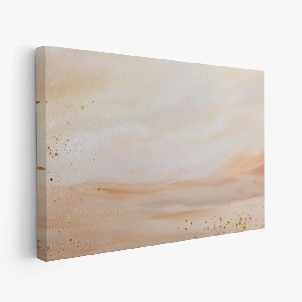 Abstracte gouden stippen schilderij