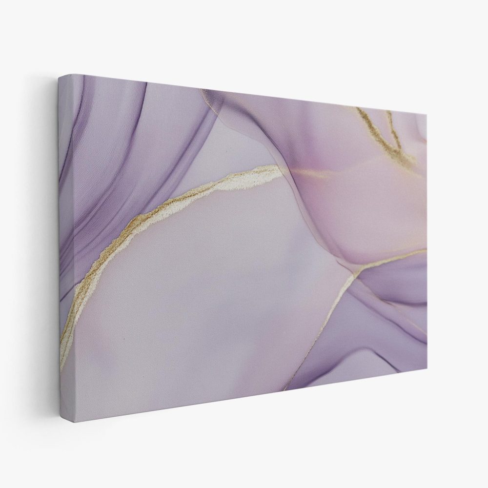 Abstract Paars-Goud Droomlandschap