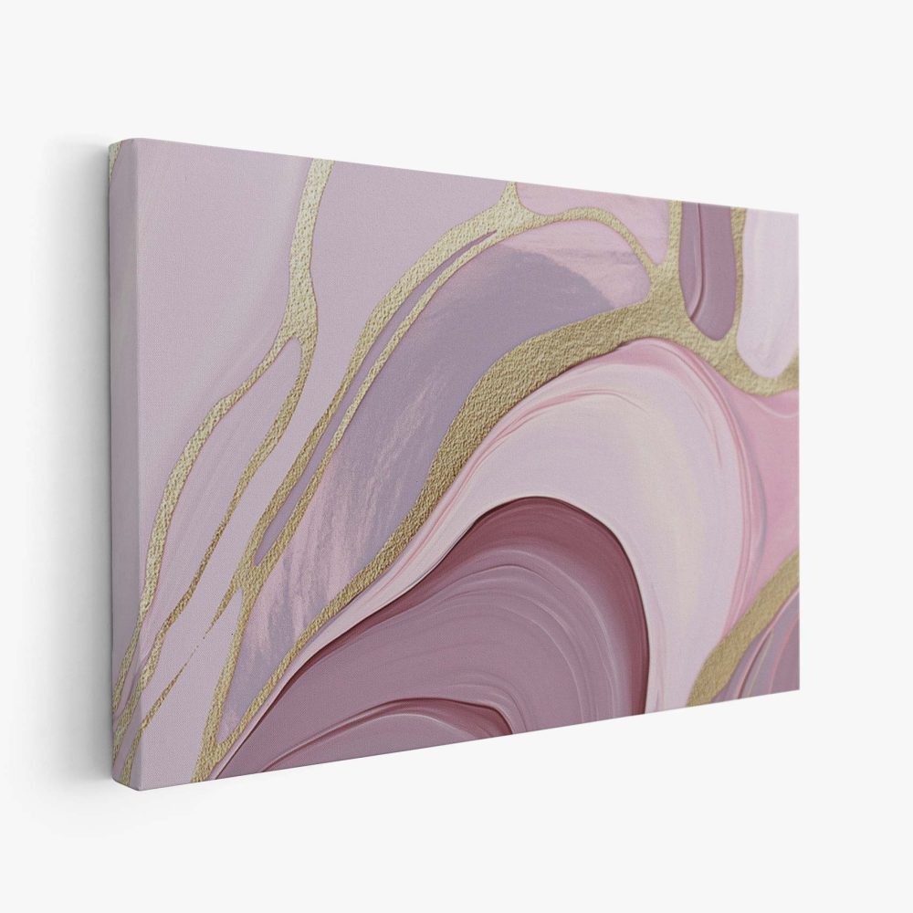 Abstracte Roze-Gouden Swirl Achtergrond