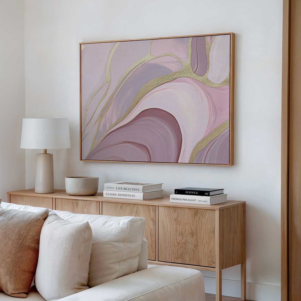 Alternative view of Abstracte Roze-Gouden Swirl Achtergrond