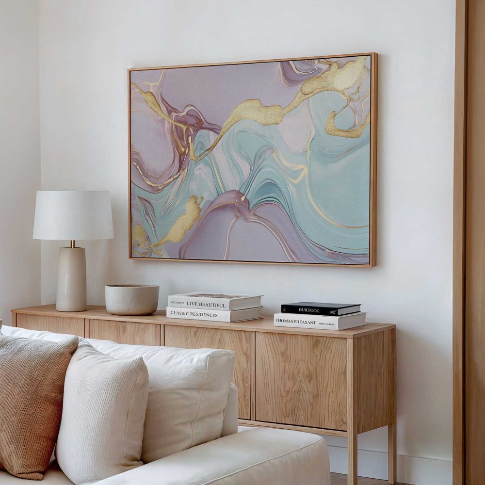 Alternative view of Abstract Paars-Blauw Marmer Design