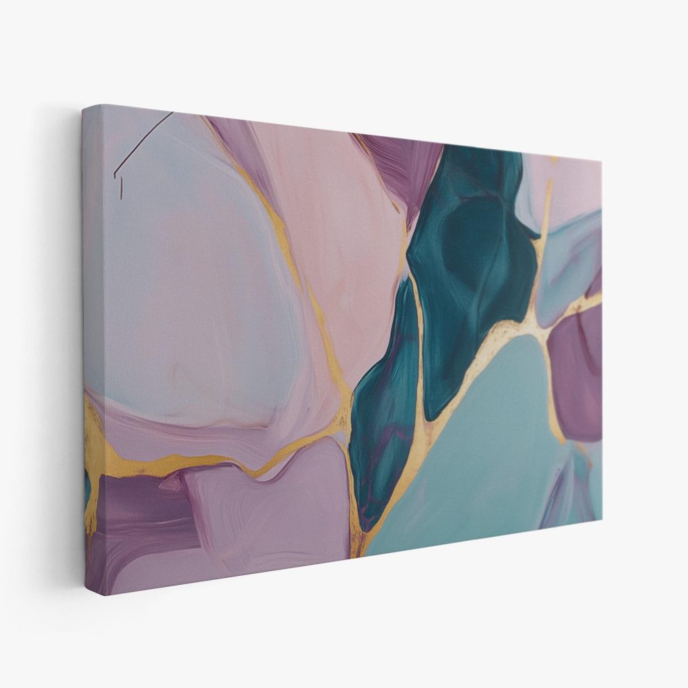 Abstract goudblad kunstwerk