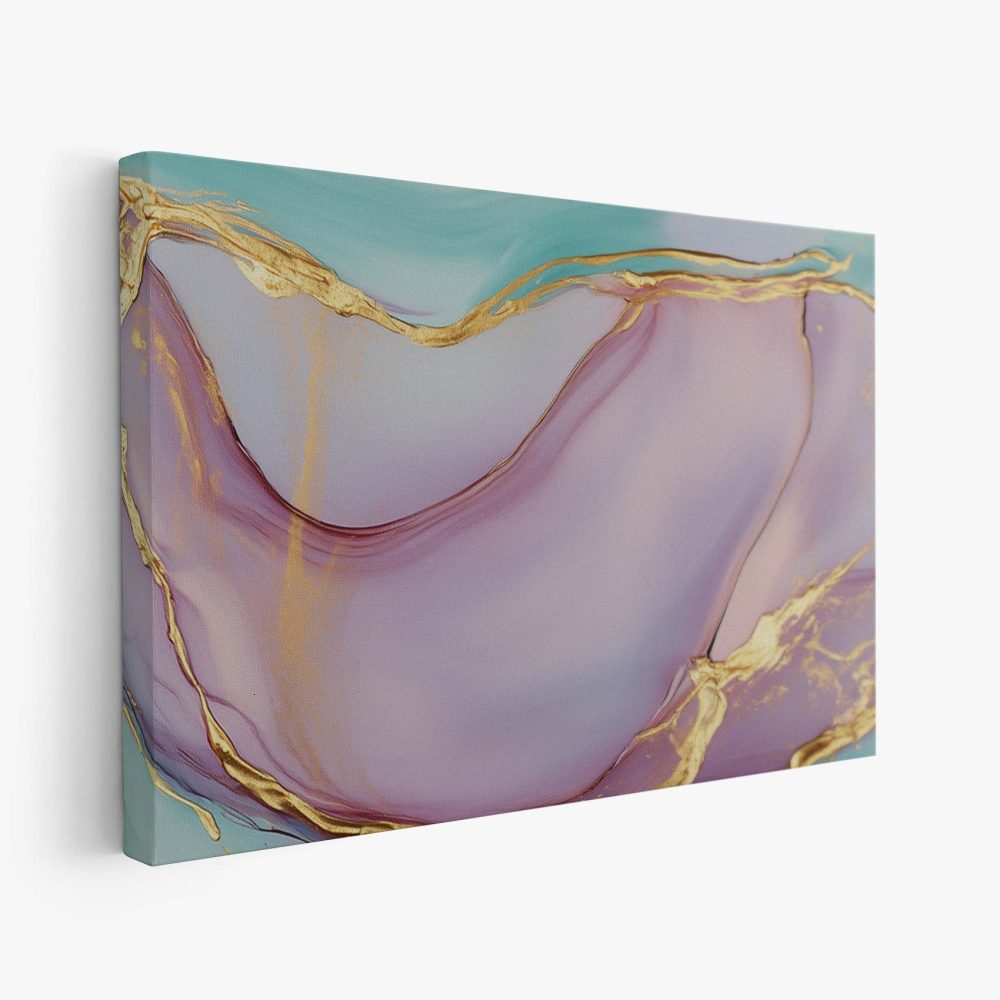 Abstract Gouden Hart Schilderij