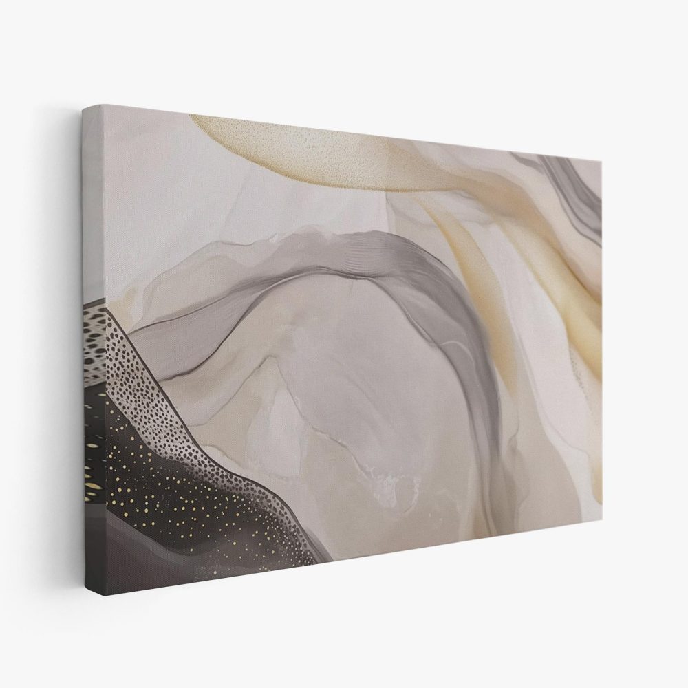 Abstract Goud-Zwart Kunstwerk