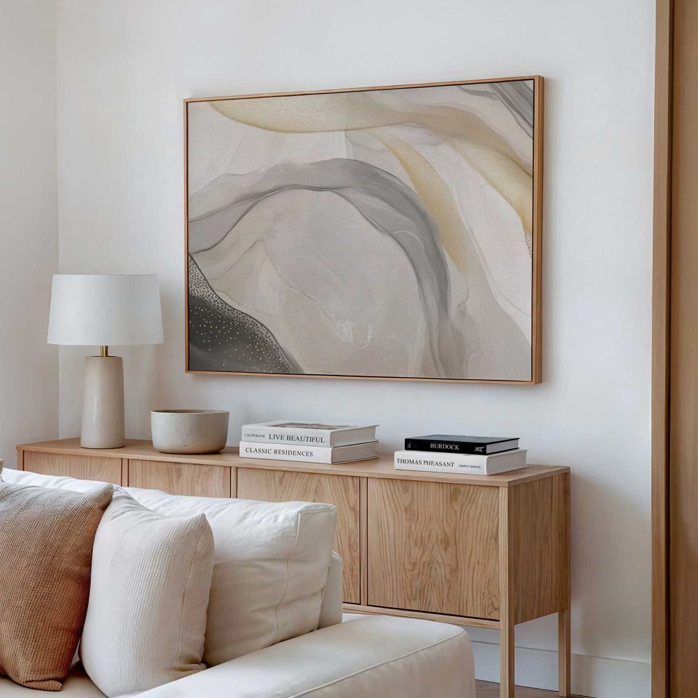 Alternative view of Abstract Goud-Zwart Kunstwerk