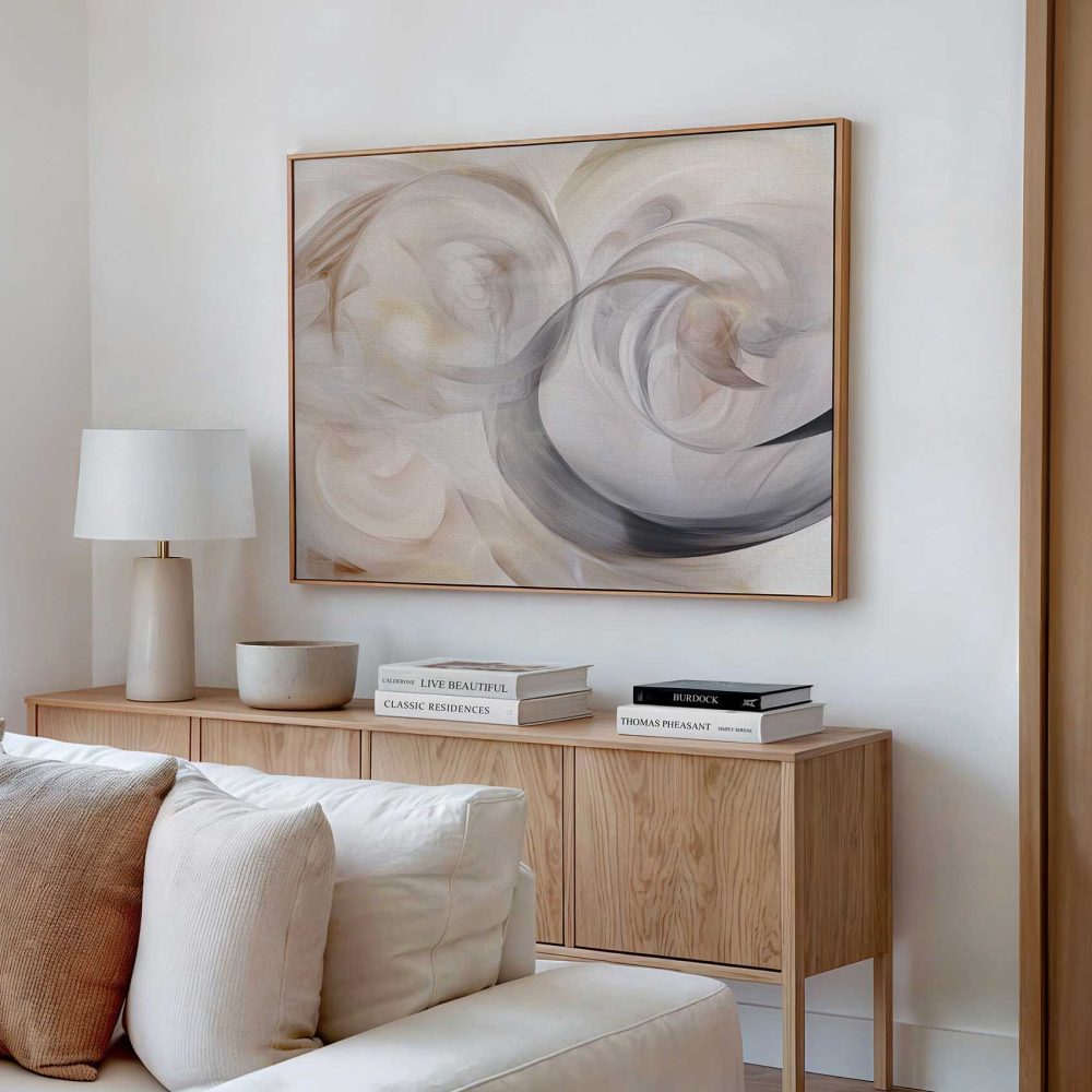 Alternative view of Abstracte Gouden Swirl Kunst