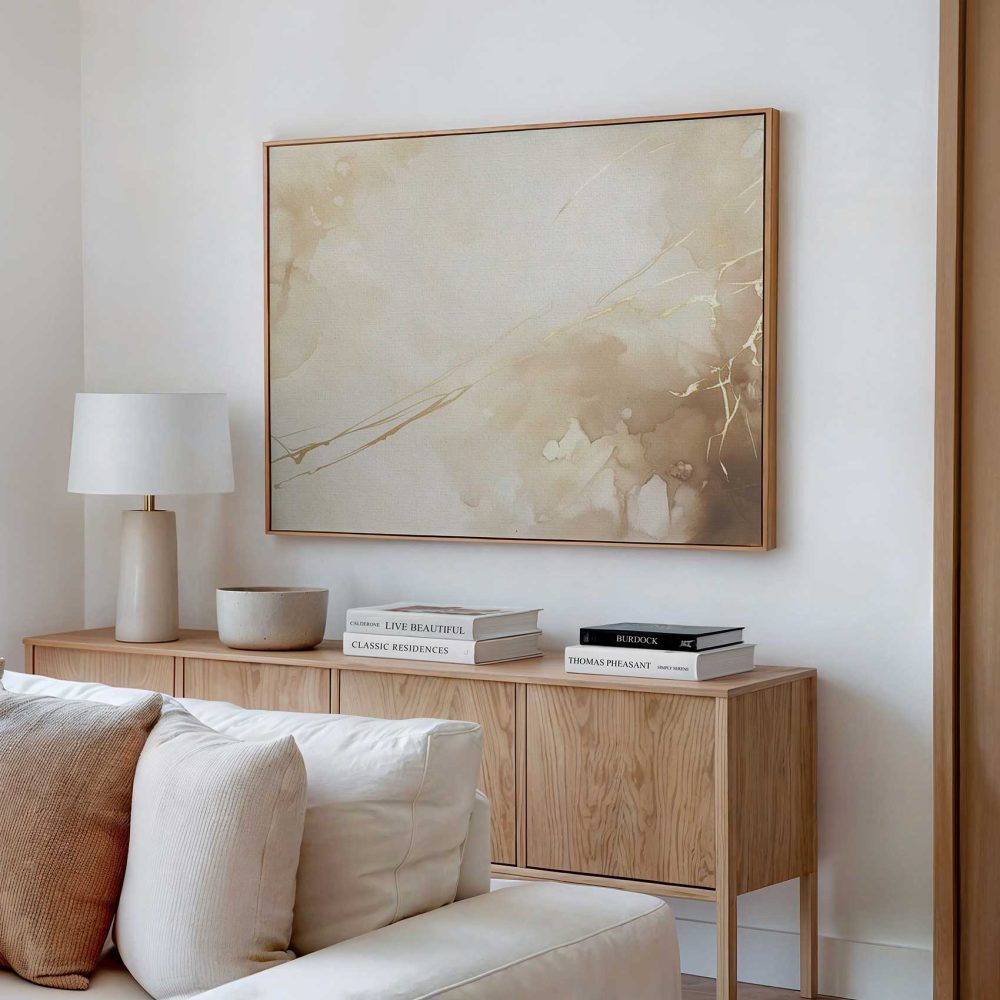 Alternative view of Abstracte bruin-witte schilderkunst