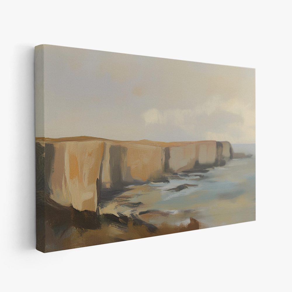 Impressionistische klif-zeeschilderij