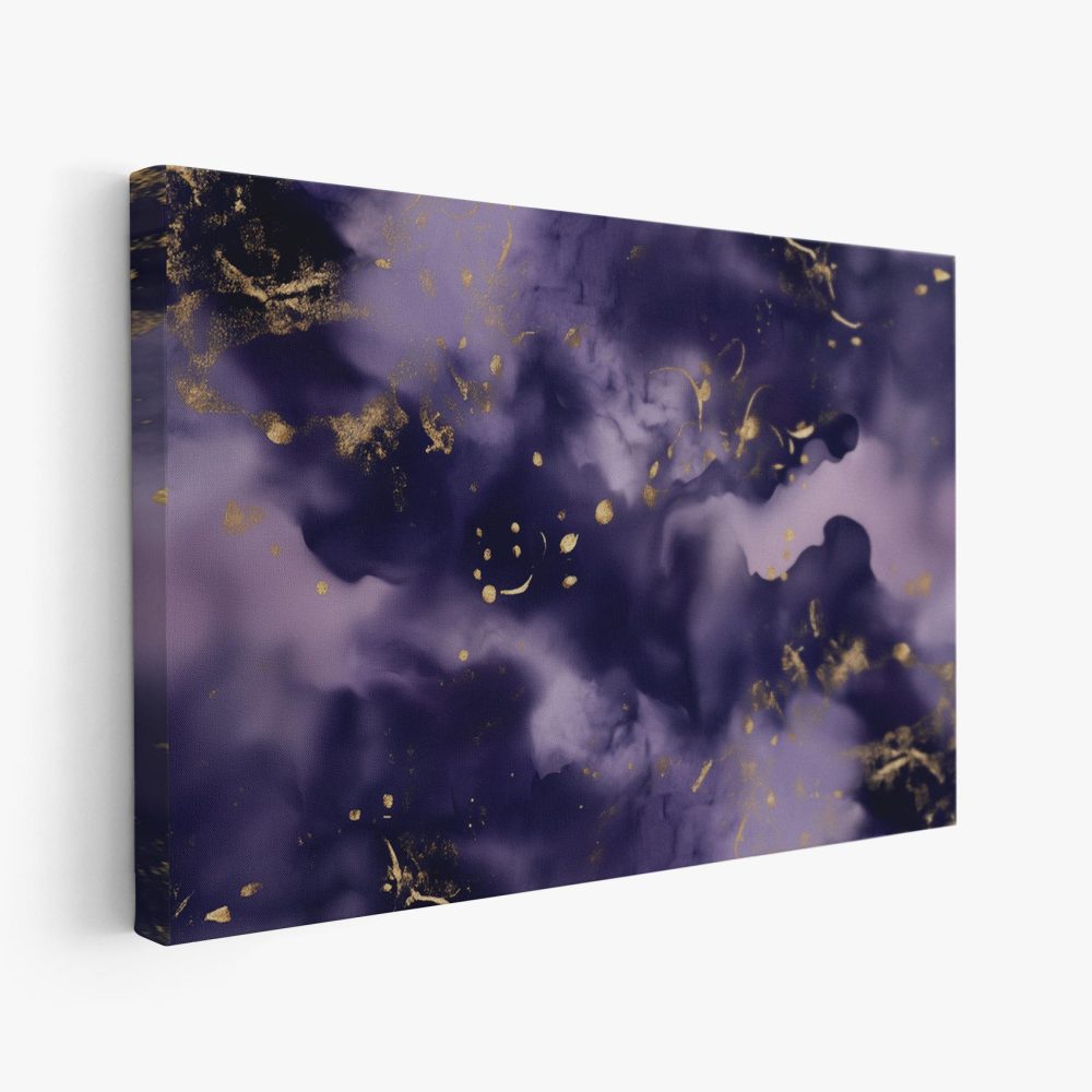 Abstract Paars-Goud Kunstwerk