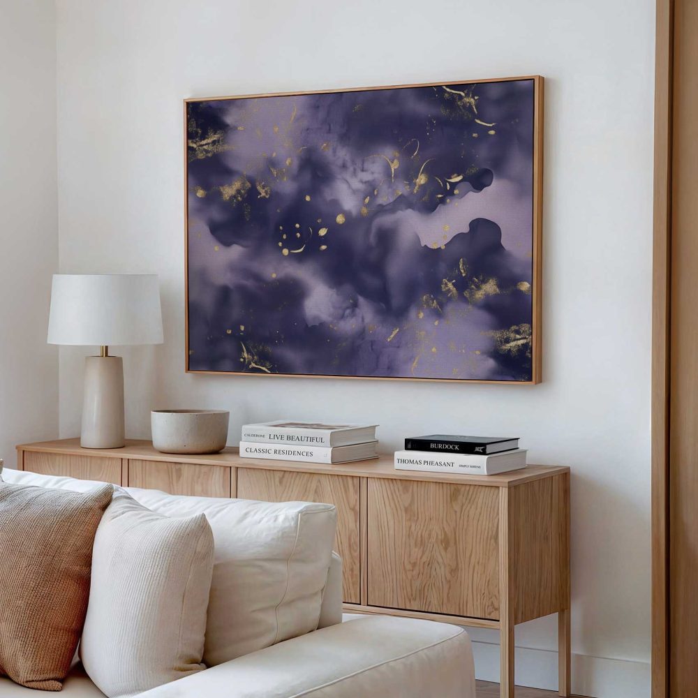 Alternative view of Abstract Paars-Goud Kunstwerk