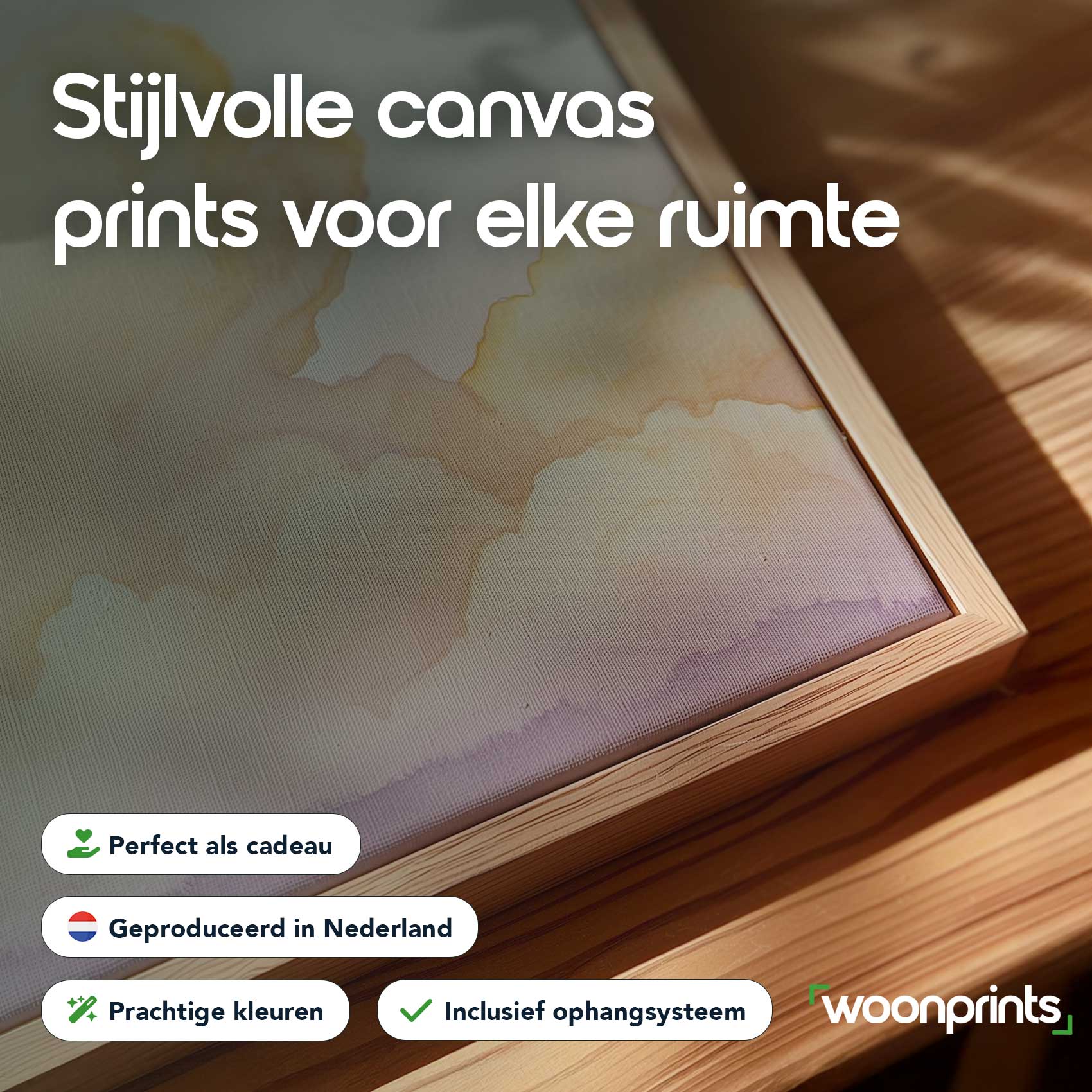 Dromerig watercolor wolkenlandschap - Afbeelding 4