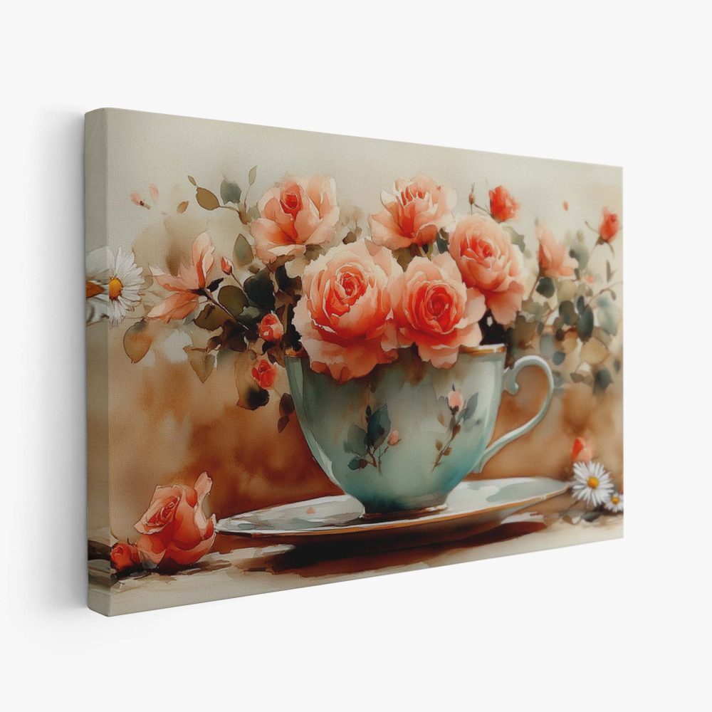 Bloementhee in sierlijke kop