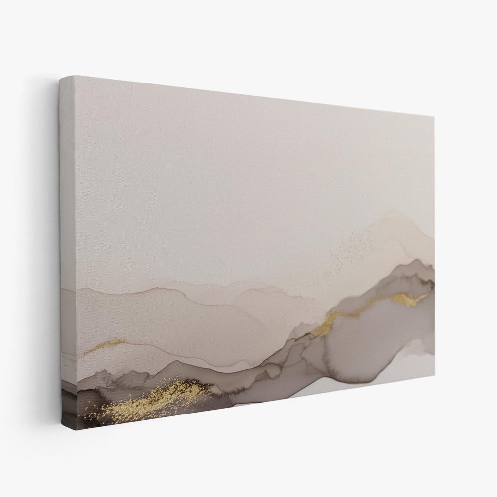 Abstracte Beige Berg Aquarel