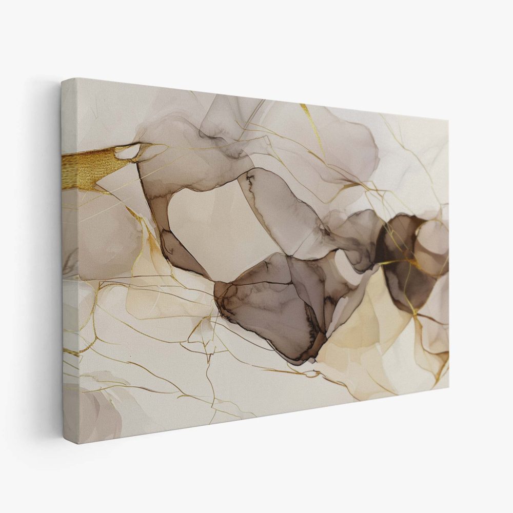 Abstracte Bruin-Gouden Kunst