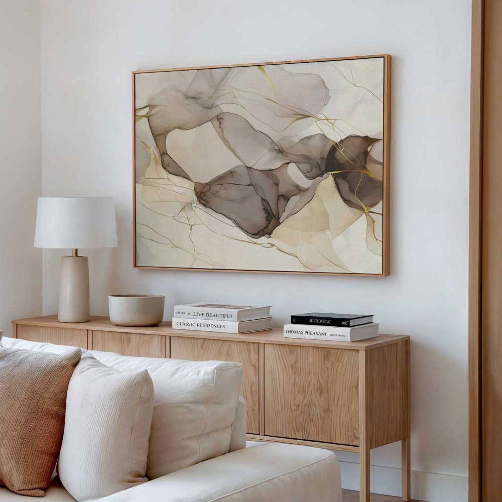 Alternative view of Abstracte Bruin-Gouden Kunst