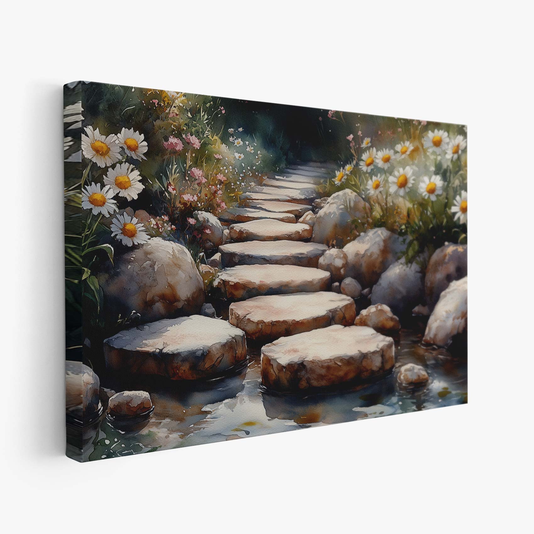 Rustige Tuin Waterverfschilderij