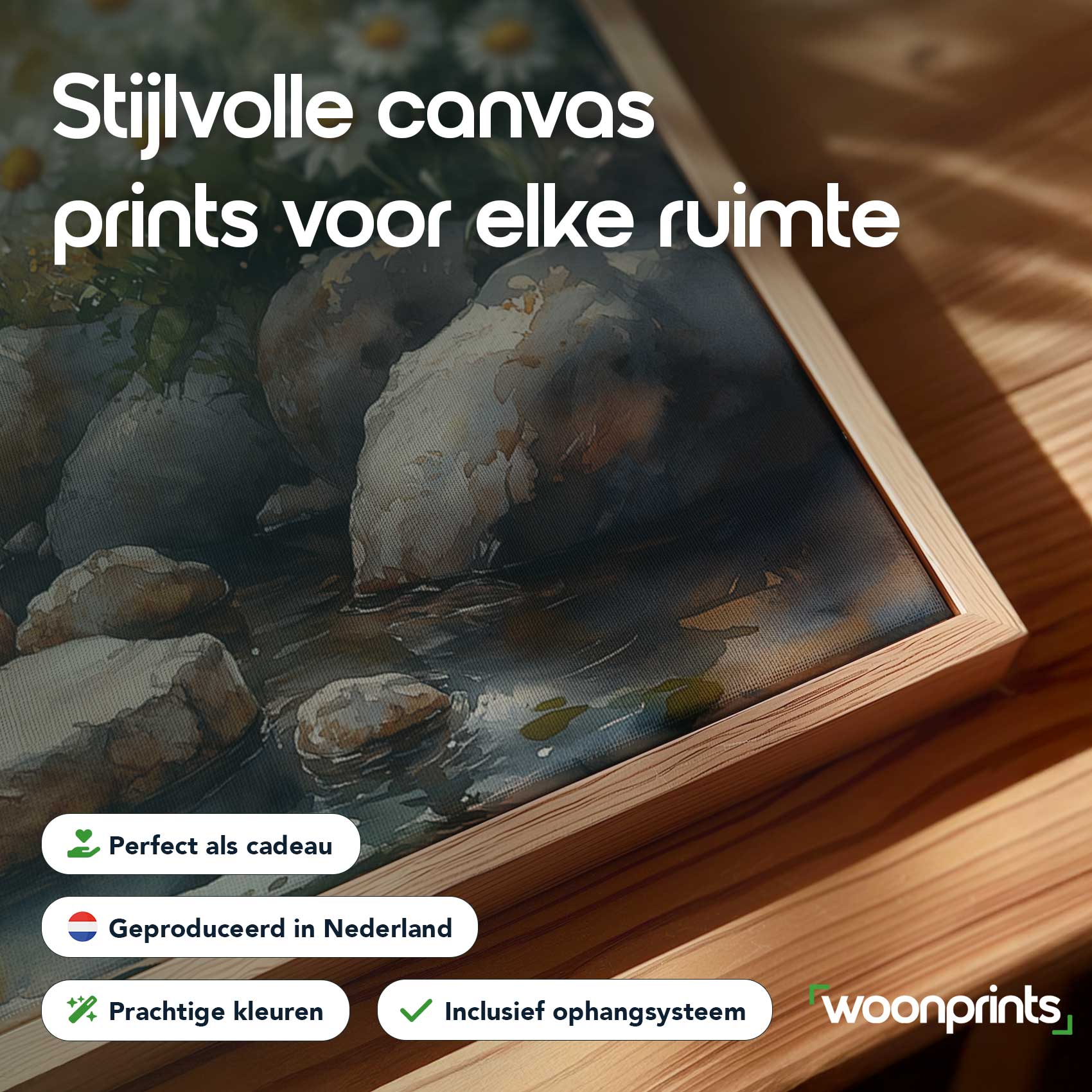 Rustige Tuin Waterverfschilderij - Afbeelding 4