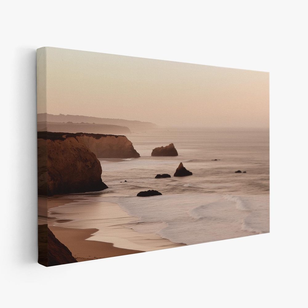 Rustige strandzonsondergang