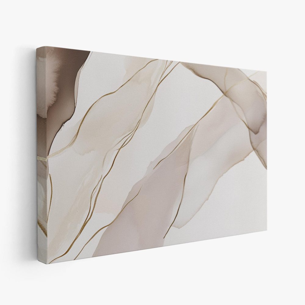 Abstracte bruin-witte lijnendans