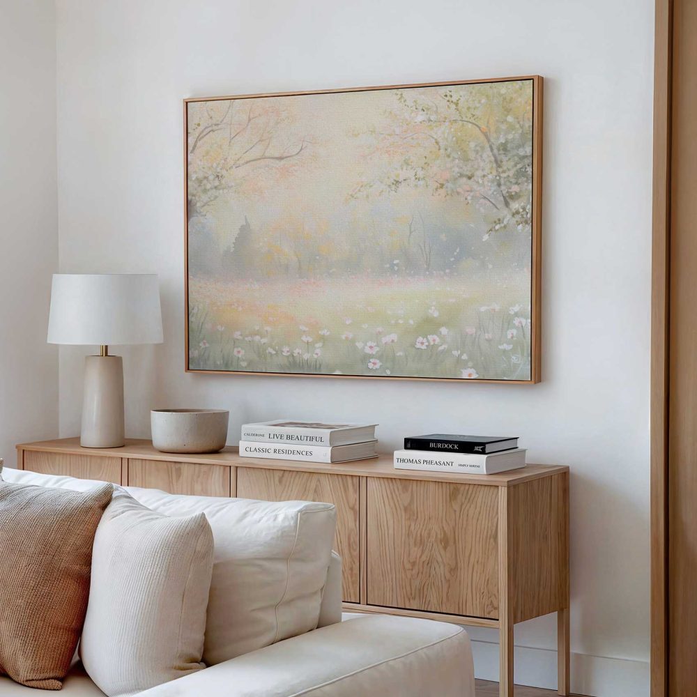 Alternative view of Betoverend bloemenveld in waterverf