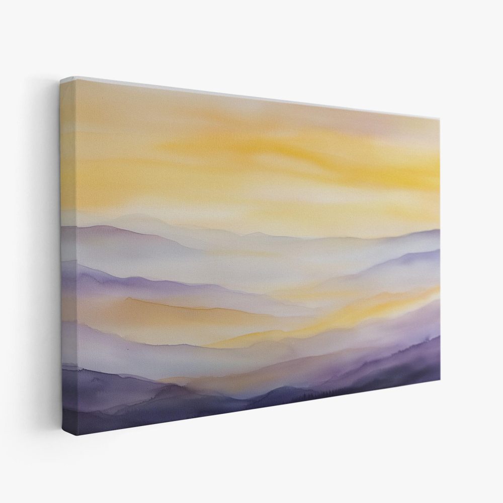 Berglandschap bij zonsondergang