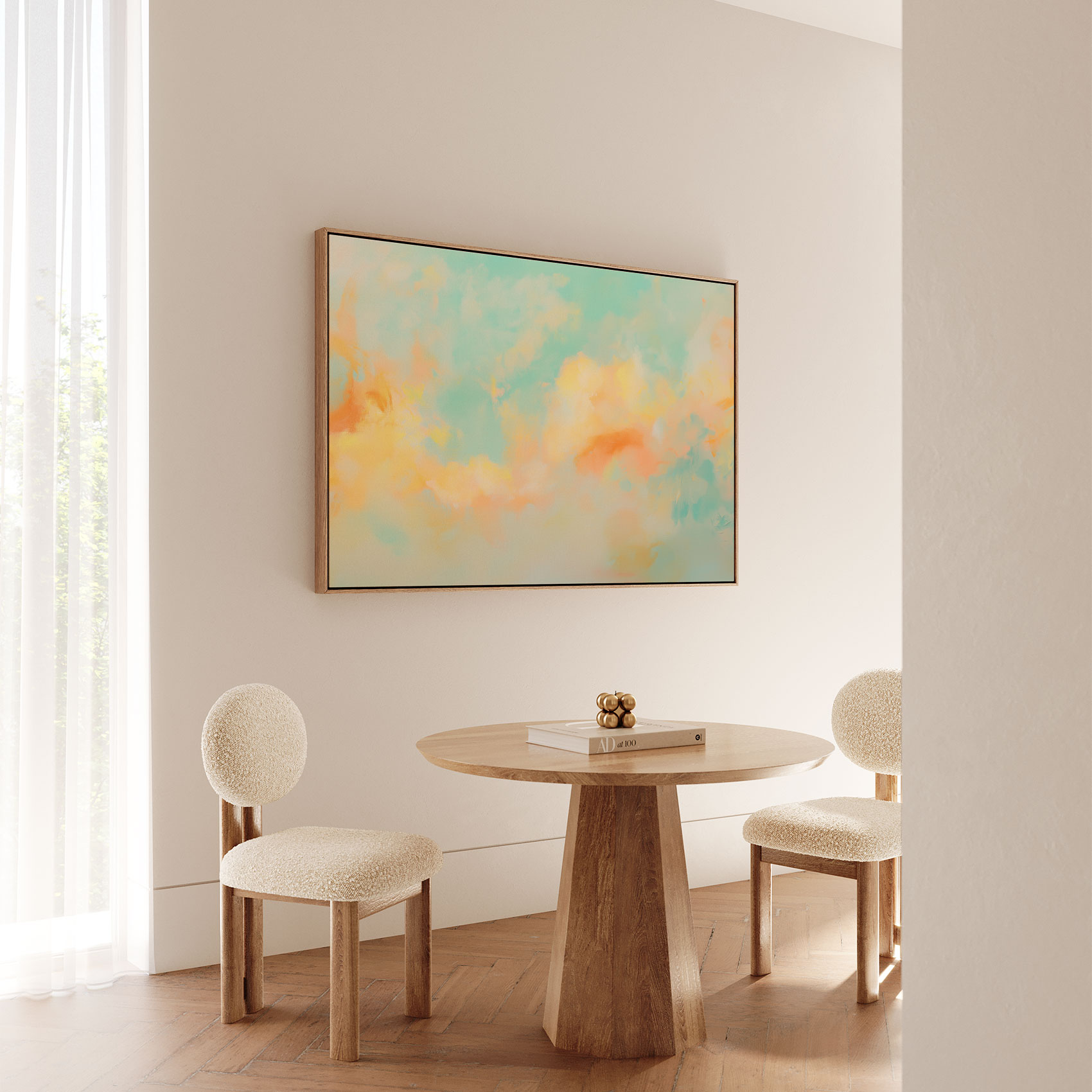 Levendig abstract pastelschilderij - Afbeelding 5